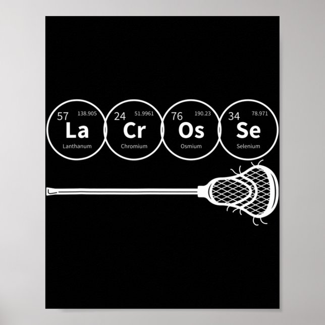 Lacrosse Periodic Table of Elements Chemistry Gift Poster (Vorne)