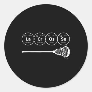 Lacrosse Periodic Table of Elements Chemistry Gift Runder Aufkleber