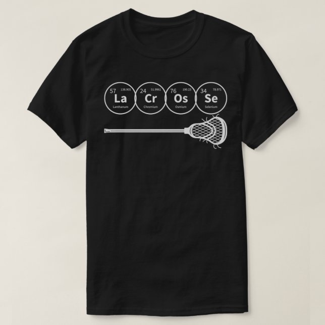 Lacrosse Periodic Table of Elements Chemistry Gift T-Shirt (Design vorne)