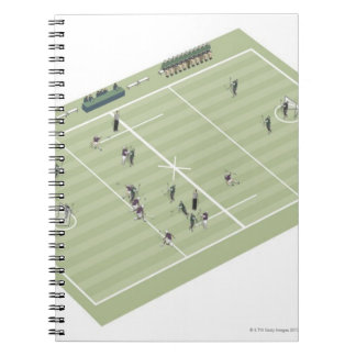 Lacrosse Pitch und Positionen Notizblock