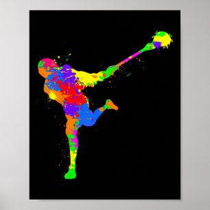 Lacrosse Player Boys Kinder Jugend Poster