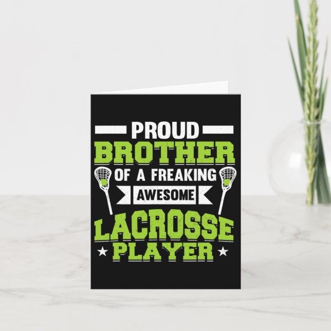 Lacrosse Player Coach Brother Karte (Vorderseite)