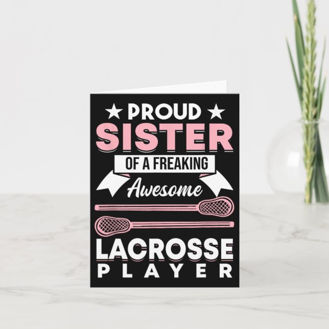 Lacrosse Player Coach Sister 1 Karte (Vorderseite)