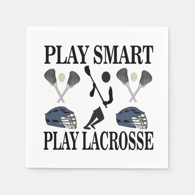 Lacrosse Player Coach Team Party Serviette (Vorderseite)