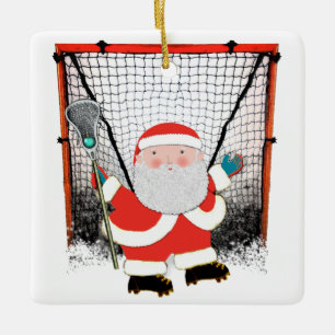 Lacrosse Player Collectible Keramikornament