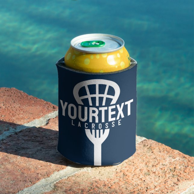 Lacrosse Player CUSTOM TEXT Team Mesh Sport Stick Dosenkühler (In Situ Pool)