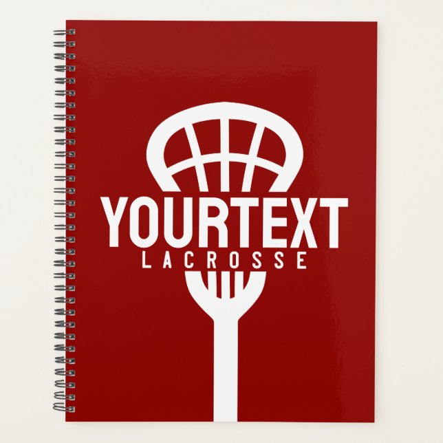 Lacrosse Player CUSTOM TEXT Team Mesh Sport Stick Planer (Vorderseite)