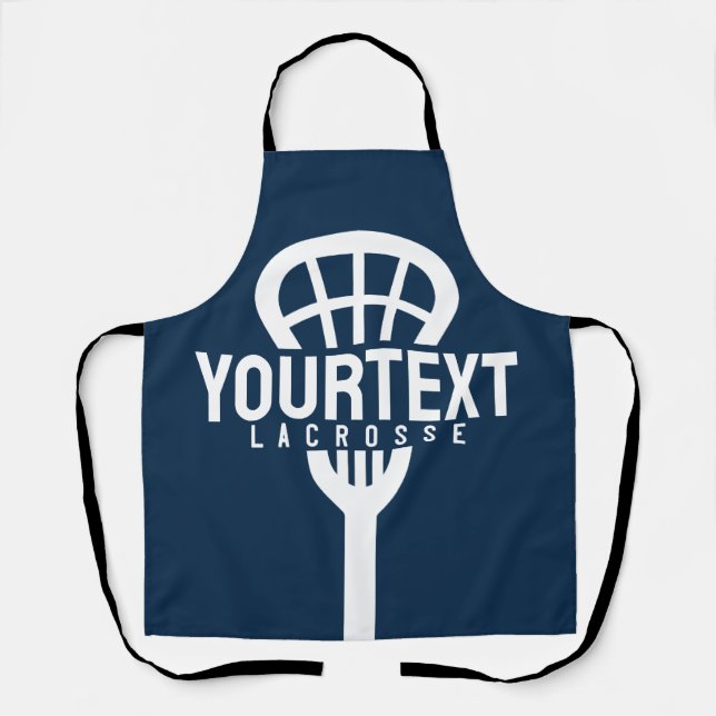 Lacrosse Player CUSTOM TEXT Team Mesh Sport Stick Schürze (Vorderseite)