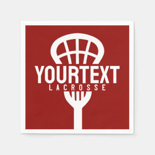 Lacrosse Player CUSTOM TEXT Team Mesh Sport Stick Serviette