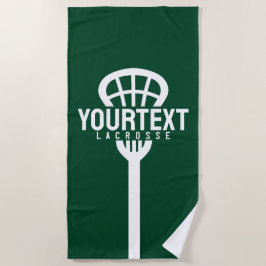 Lacrosse Player CUSTOM TEXT Team Mesh Sport Stick Strandtuch