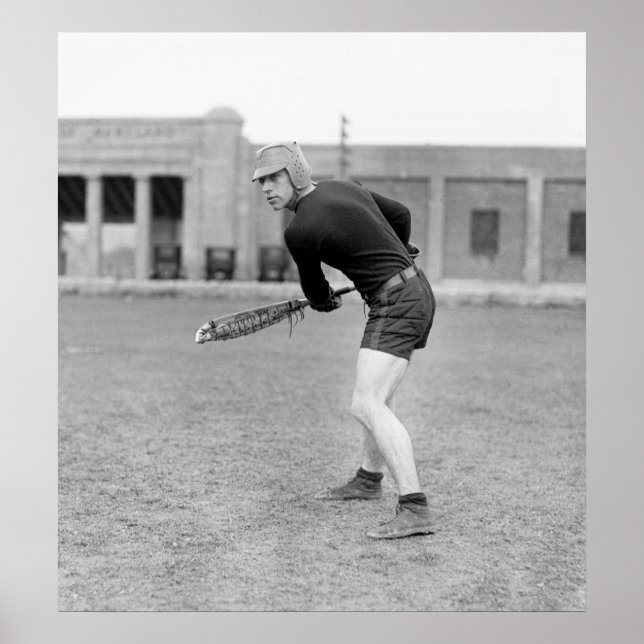 Lacrosse Player der 20er Jahre Poster (Vorne)