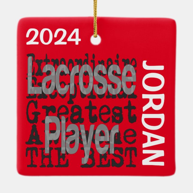 Lacrosse Player Extraordinaire CUSTOM Keramikornament (Rückseite)