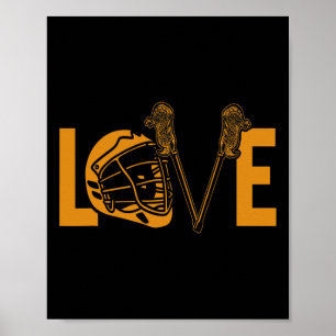 Lacrosse Player Funny Lax Sport Liebe Poster