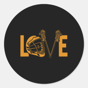 Lacrosse Player Funny Lax Sport Liebe Runder Aufkleber