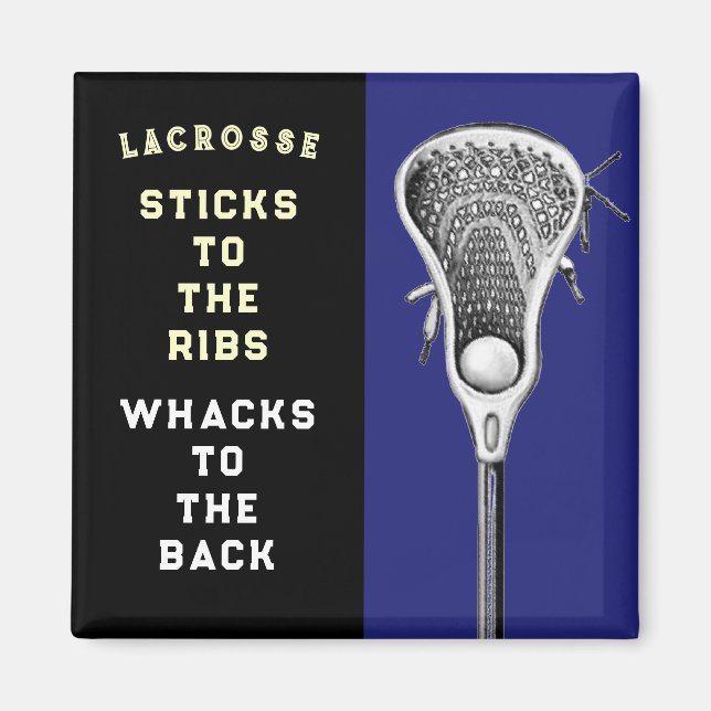 Lacrosse Player Funny Magnet (Vorne)