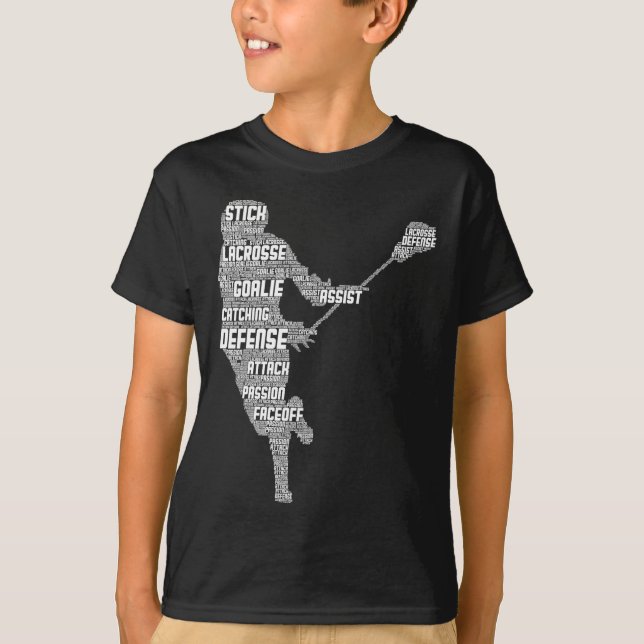 Lacrosse Player Jugend Kinder Männer Jungen 1 T-Shirt (Vorderseite)