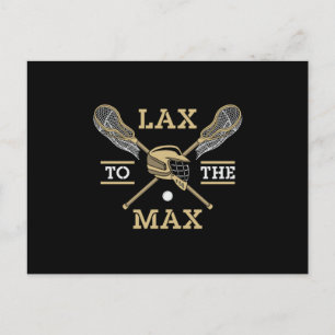 Lacrosse Player lax auf das Max Stick Funny Gesche Postkarte