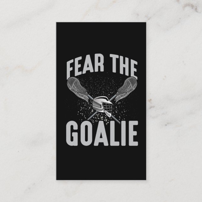 Lacrosse Player Lax Goalie Stick Helm Sport Spaß Visitenkarte (Vorderseite)