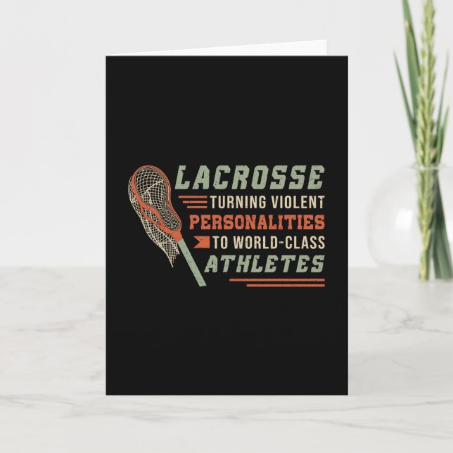 Lacrosse Player Lax Sport Stick Funny Geschenk Karte (Vorderseite)