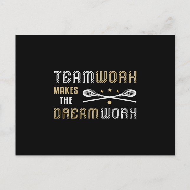 Lacrosse Player Lax Sport Teamwork Funny Geschenk Postkarte (Vorderseite)