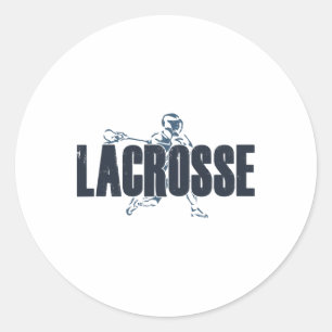 Lacrosse Player Liebe Lax Athlete Trainer Männer T Runder Aufkleber