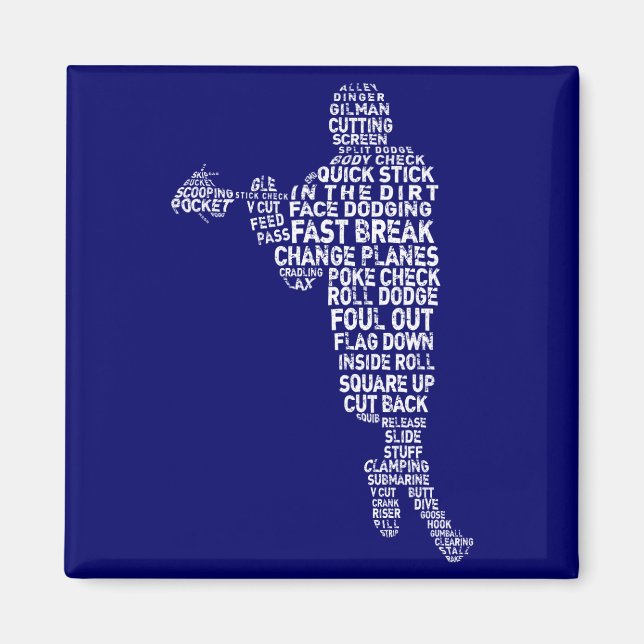 Lacrosse Player Magnet (Vorne)