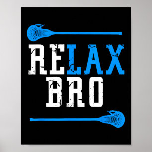 Lacrosse Player Men Boys Lexikon Relax Bed & Break Poster