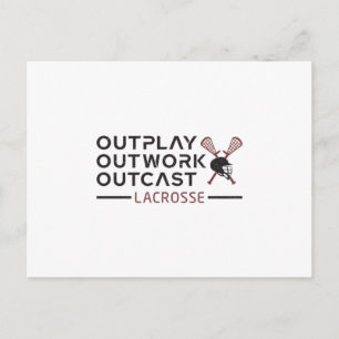 Lacrosse Player Outplay Outcast Lax Geschenk Postkarte