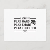 Lacrosse Player Play Hard Play Smart Team Geschenk