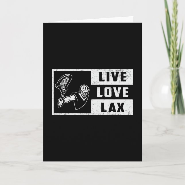 Lacrosse Player Sport Live Liebe Lax Funny Gift Karte (Vorderseite)