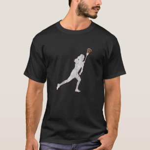 Lacrosse Player Sportcreme beängstigend T-Shirt