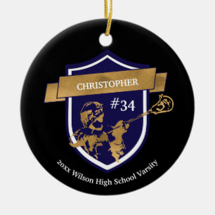 Lacrosse Player Team Sports Award Keramik Ornament