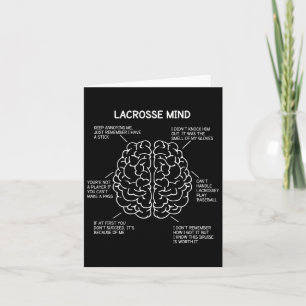Lacrosse Player Think Redewendungen Brain Funny Ch Karte