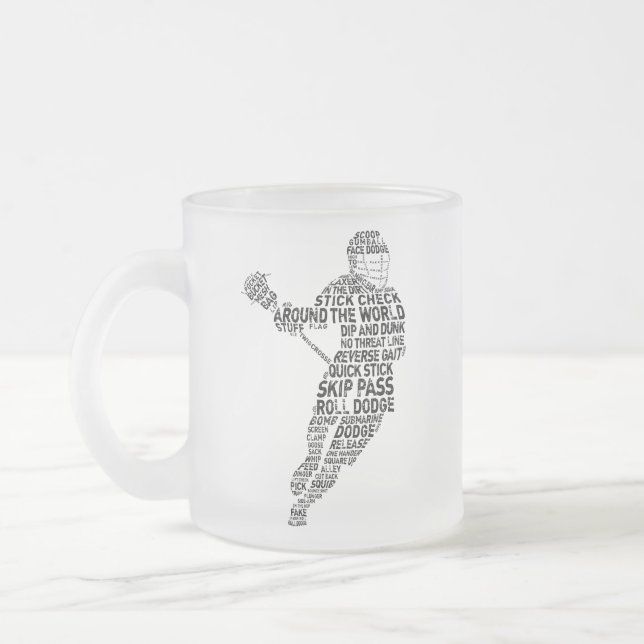 Lacrosse Player Typografie Mattglastasse (Links)