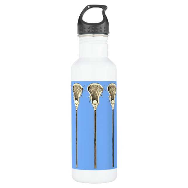 Lacrosse Player Wasserflasche aus Edelstahl Edelstahlflasche (Vorderseite)