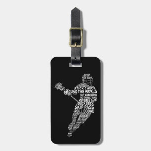 Lacrosse Player Word Art Custom Luggage Tag Gepäckanhänger