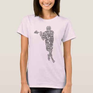 Lacrosse Player Word Art T - Shirt