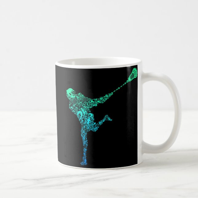 Lacrosse Player Youth Men Kids Boys Kaffeetasse (Rechts)