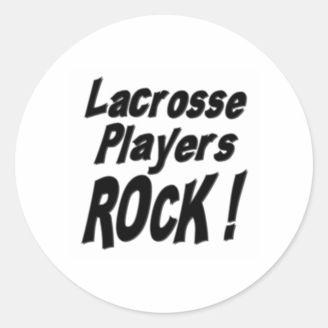 Lacrosse Players Rock! Aufkleber (Vorderseite)