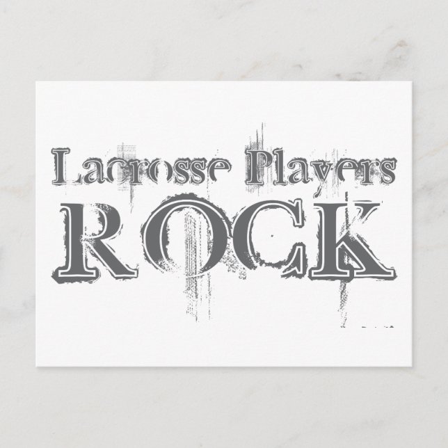 Lacrosse Players Rock Postkarte (Vorderseite)