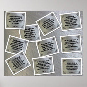 Lacrosse Poster Collage mit 10 Zitaten