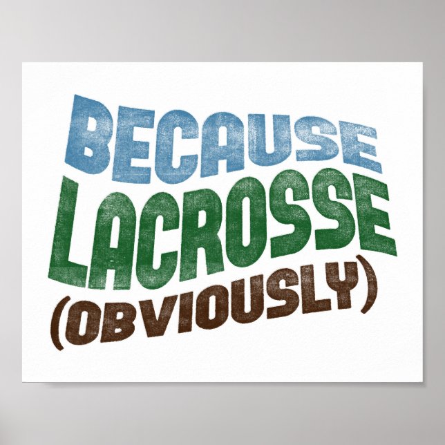 Lacrosse Poster Funny Lacrosse Player Art (Vorne)