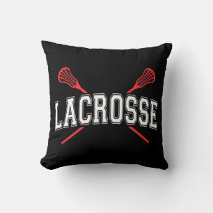 Lacrosse Red Crossed Sticks für Jugendliche oder E Kissen