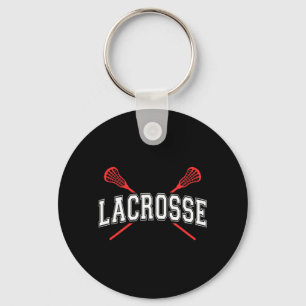 Lacrosse Red Crossed Sticks für Jugendliche oder E Schlüsselanhänger