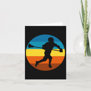 Lacrosse Retro Sunset - Lacrosse Players Karte