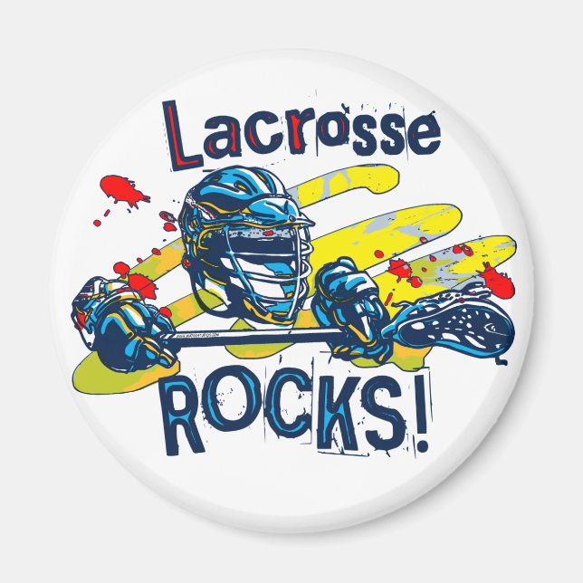 Lacrosse Rocks LaX Gear Magnet (Vorne)