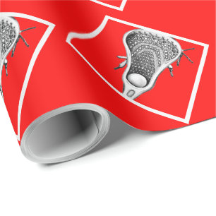 Lacrosse-Rot-Geschenkverpackungspapier Geschenkpapier
