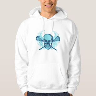 Lacrosse-Schädel - Blau Hoodie