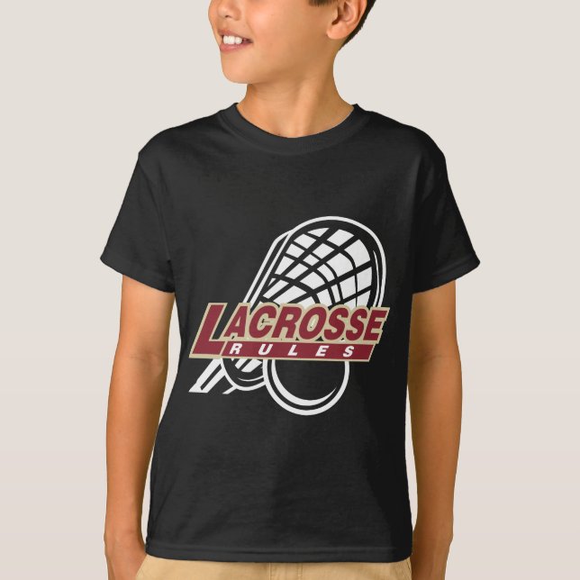 Lacrosse-schwarzer T - Shirt (Vorderseite)