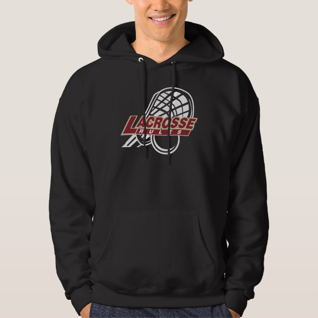 Lacrosse-schwarzes mit Kapuze Sweatshirt (Vorderseite)
